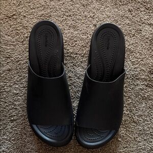 Crocs Black Comfort Slides